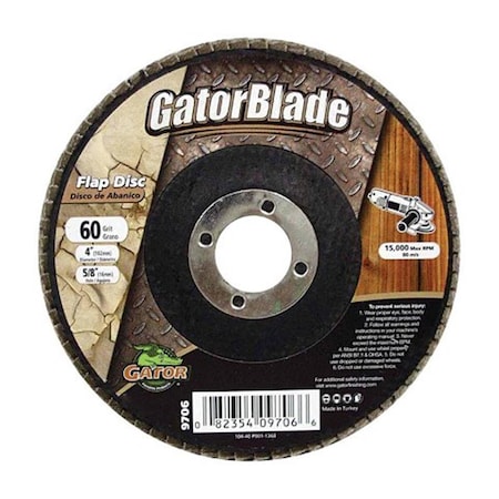 Gator Grit 9706 4 x 063 in Disc Flap Type 60 Grit 2457638